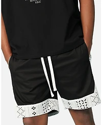 Carre Men's Bandana Lace Shorts - XXXLarge, Beige/Khaki