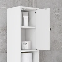 71" Tall White Storage Cabinet with Adjustable Shelves
