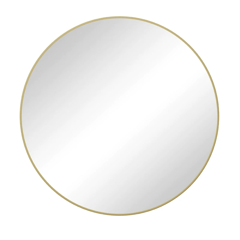 Streamdale 39" Gold Metal Framed Circular Wall Mirror