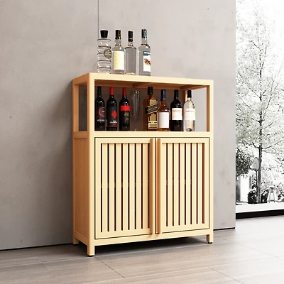 Bamboo Storage Cabinet for Bathroom and Living Room