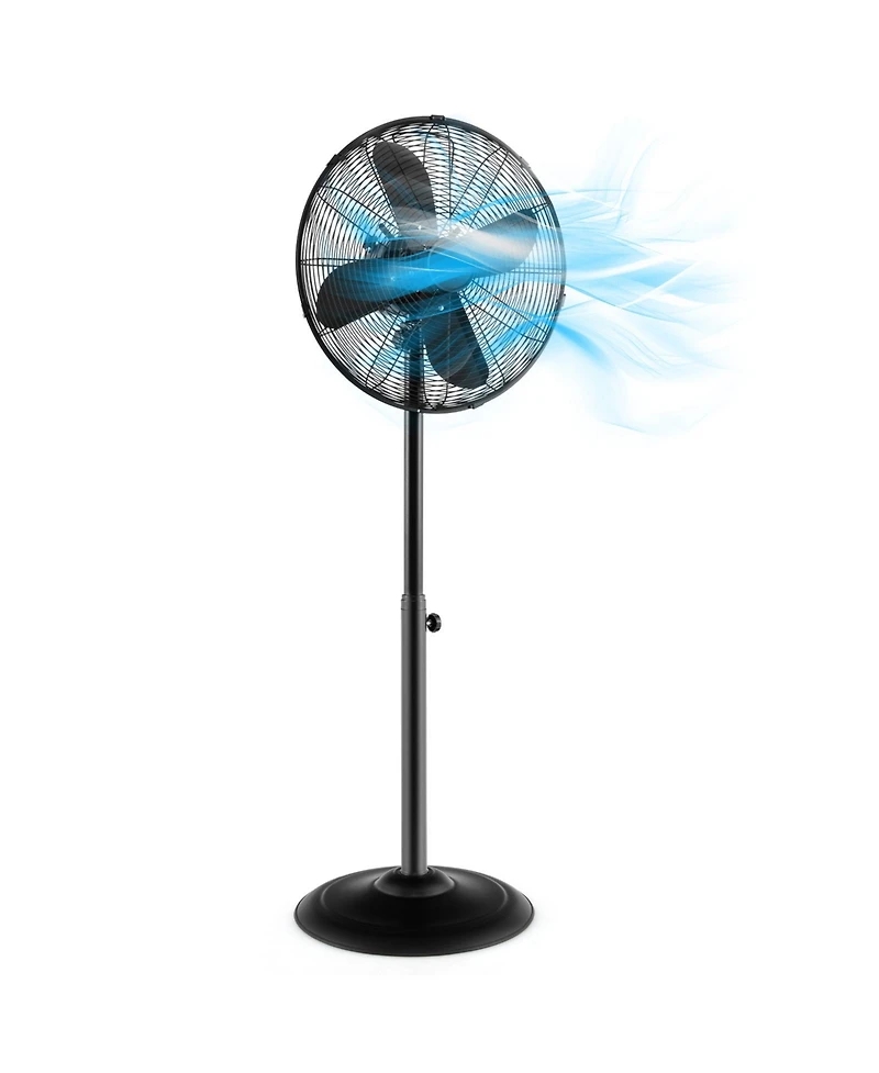 Slickblue 16 Inch Pedestal Standing Fan Oscillating with 3 Speeds and Adjustable Height