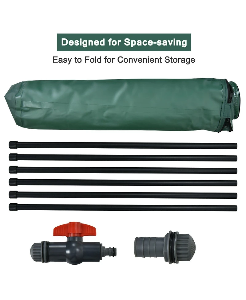 Slickblue 60 Gallon Portable Collapsible Rain Barrel Water Collector