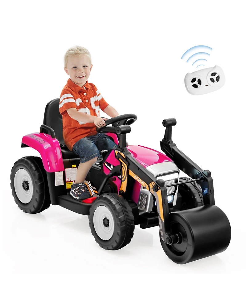 Slickblue 12V Kids Ride on Road Roller with 2.4G Remote Control