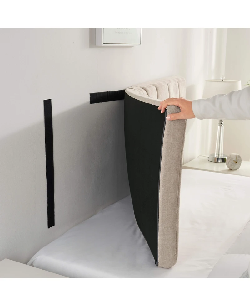 Wall Mounted Easy Assemble Channel Stitched Floating Headboard