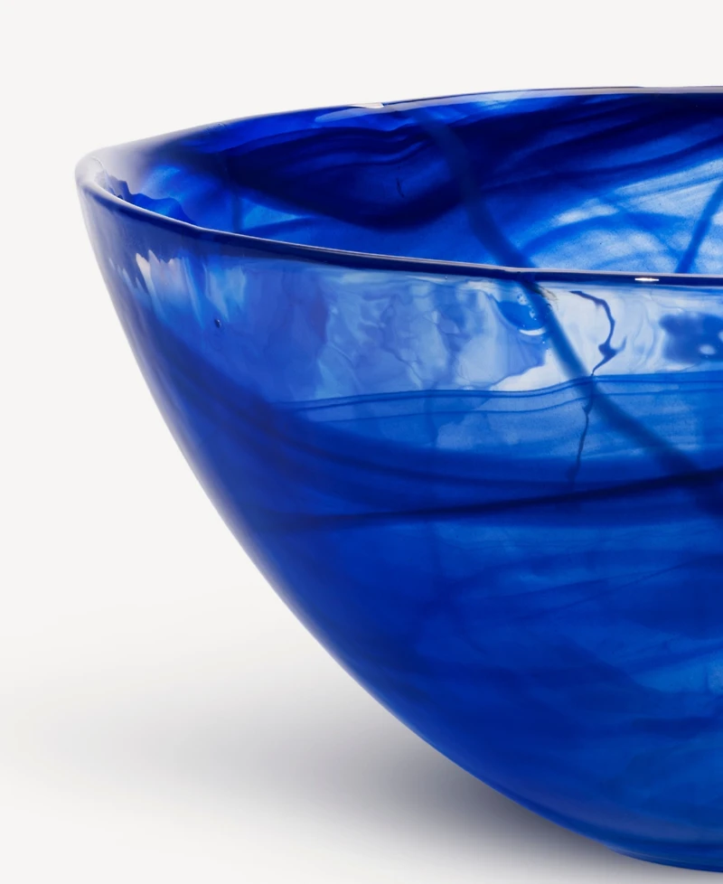 Kosta Boda 13.8" Contrast Blue Decor Bowl