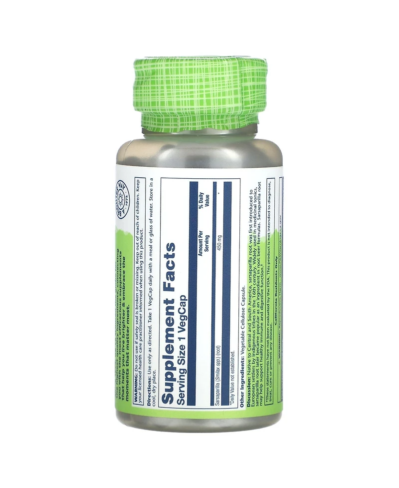 Solaray True Herbs Sarsaparilla 450 mg