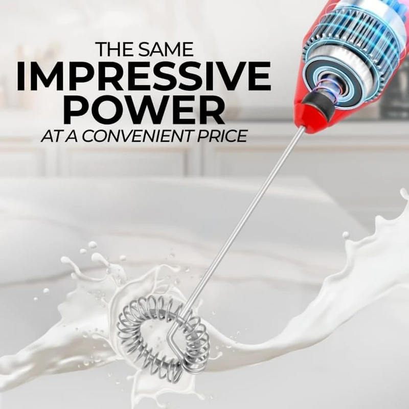 Powerful Handheld Mini FrothMate Milk Frother Stainless Steel