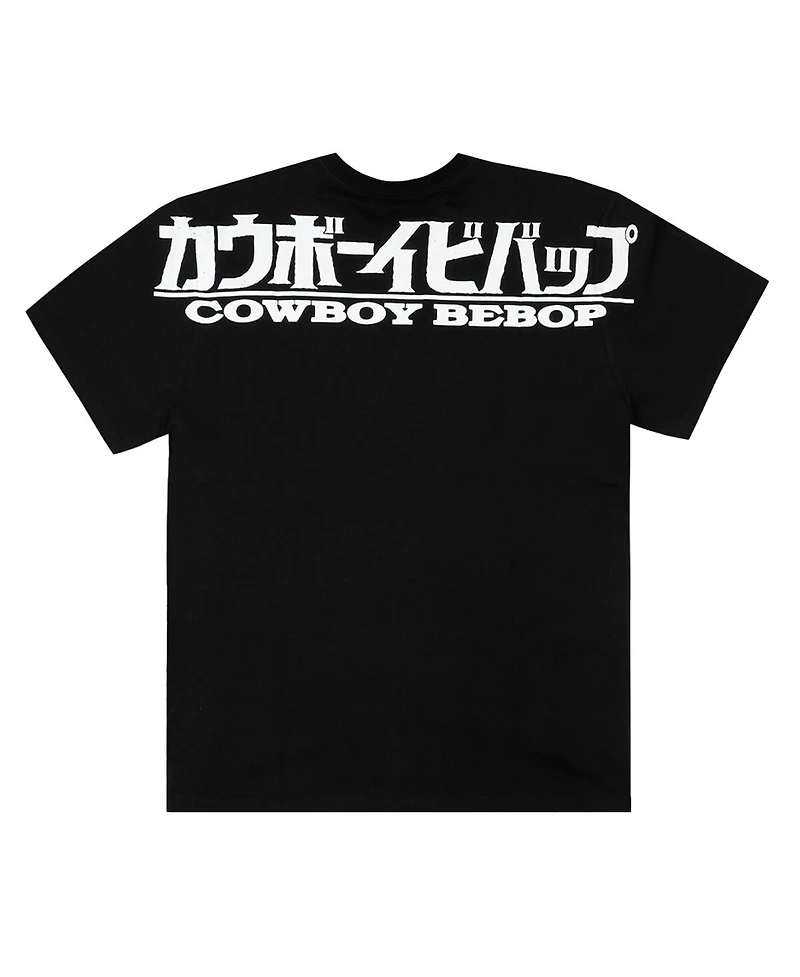 Dumbgood Men's and Women's Black Cowboy Bebop Faye Ein Big Print Graphic T-Shirt