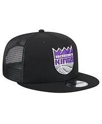 New Era Men's Gray Sacramento Kings Evergreen Meshback 9FIFTY Snapback Hat