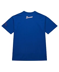 Mitchell Ness Men's Hank Aaron Royal Atlanta Braves Cooperstown Collection Heavyweight Premium Player vintage - like Logo T-Shirt