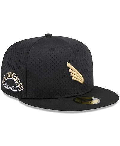 New Era Men's Black Lafc Throwback Mesh 59FIFTY Fitted Hat
