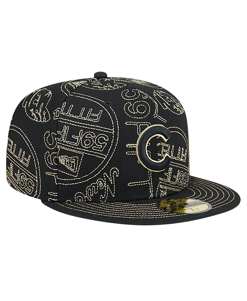 New Era Men's Chicago Cubs 59FIFTY Day Allover Fitted Hat