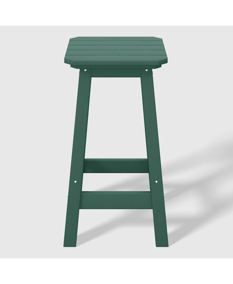 WestinTrends 24" Hdpe Outdoor Patio Counter High Backless Square Set of