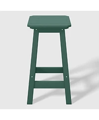 WestinTrends 24" Hdpe Outdoor Patio Counter High Backless Square Set of
