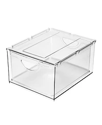 iDesign Stackable Storage Drawer for Pantry, Clear, Made in Usa