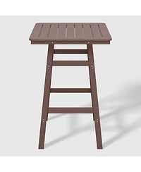 WestinTrends 5-Piece Hdpe Outdoor Patio Dining Bar Bistro Table Set with Counter High Stools