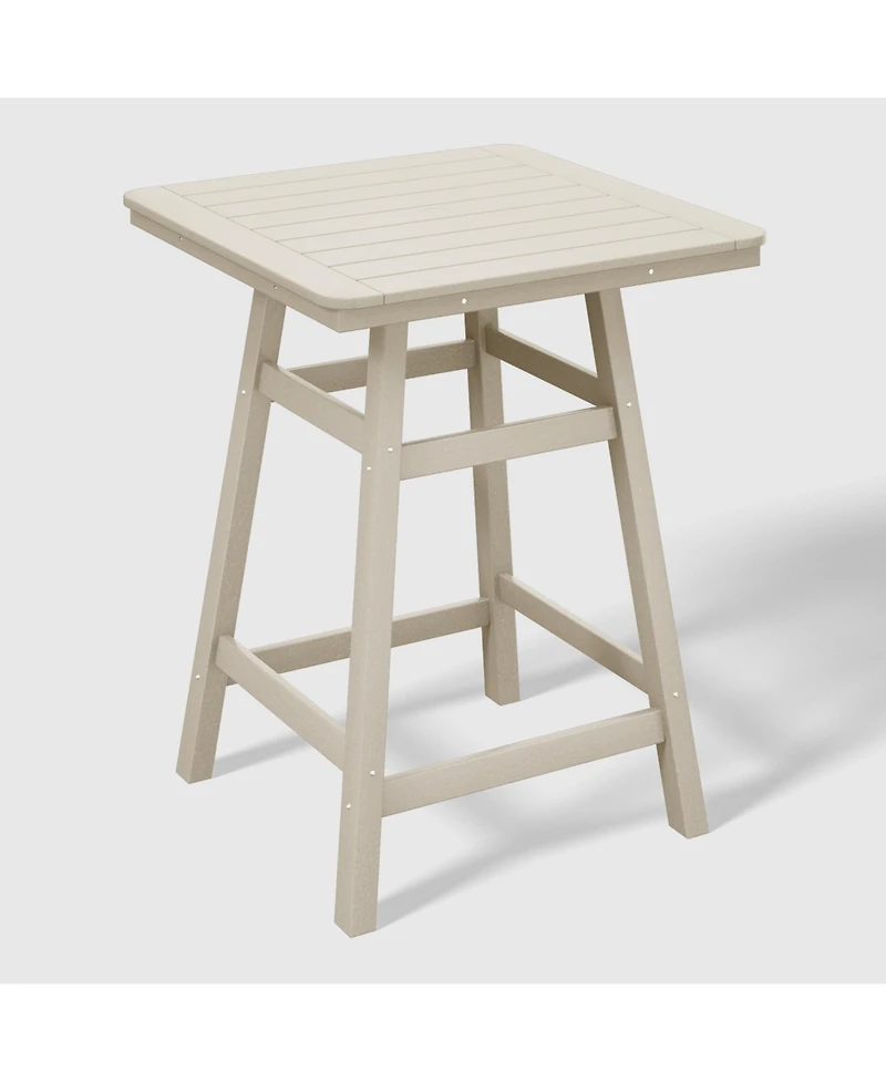 WestinTrends 5-Piece Hdpe Outdoor Patio Dining Bar Bistro Table Set with Counter High Stools