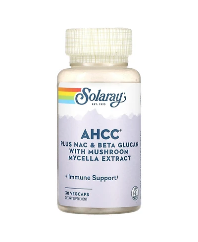 Solaray Ahcc Plus Nac & Beta Glucan With Mushroom Mycelia Extract