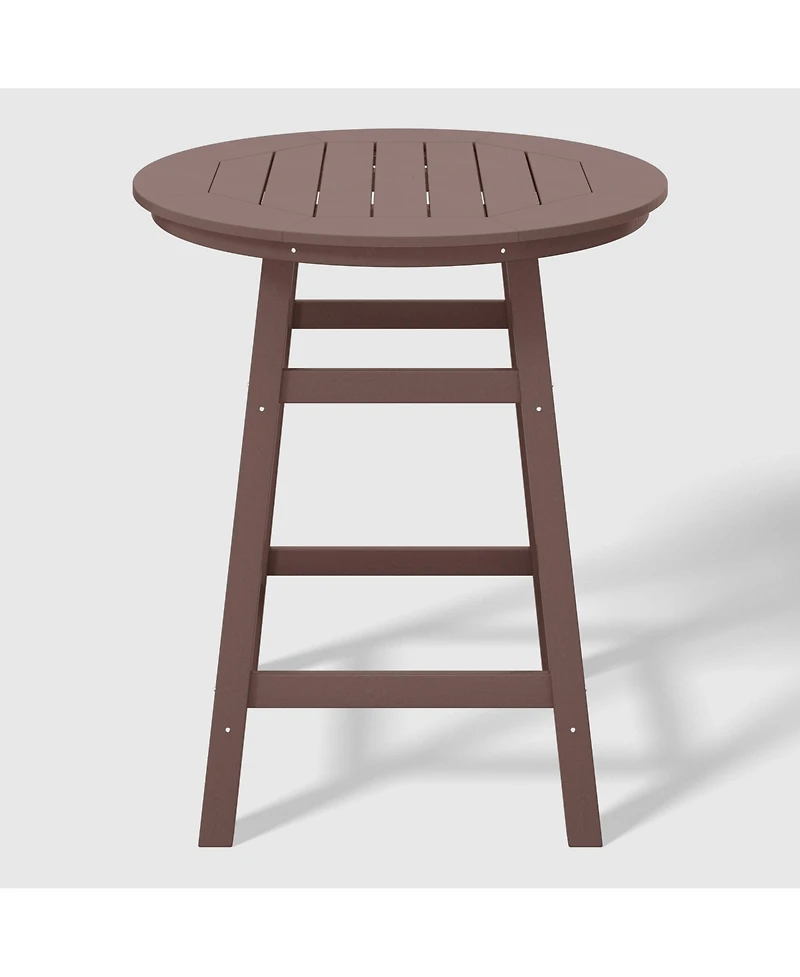 WestinTrends 5-Piece Hdpe Outdoor Patio Dining Bar Bistro Table Set with Counter High Round Stools