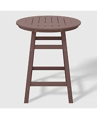 WestinTrends 5-Piece Hdpe Outdoor Patio Dining Bar Bistro Table Set with Counter High Round Stools