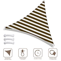 3 Ft 97% Uv Block Hdpe Triangle Sun Shade Sail Canopy Outdoor Patio Poolside