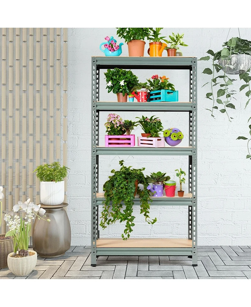 5-Tier Steel Shelving Unit Storage Shelves Heavy Duty Rack