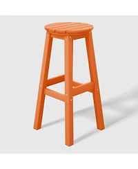 WestinTrends 29" Hdpe Outdoor Patio Round Bar Stool Set of 2