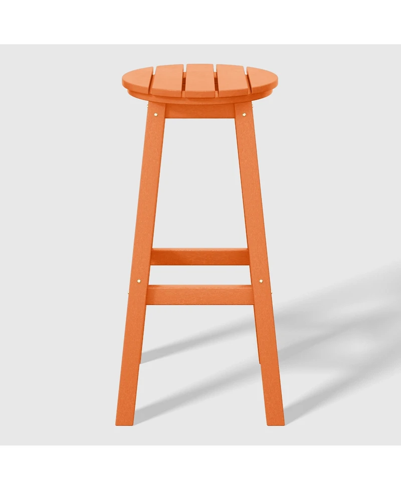 WestinTrends 29" Hdpe Outdoor Patio Round Bar Stool Set of 2