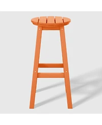 WestinTrends 29" Hdpe Outdoor Patio Round Bar Stool Set of 2