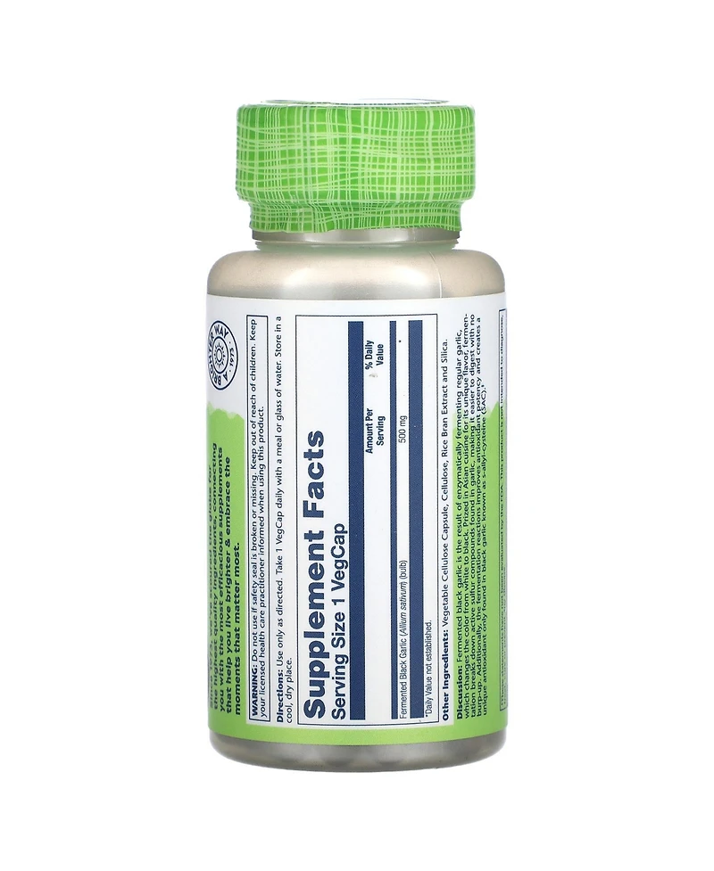 Solaray True Herbs Black Garlic Fermented 500 mg