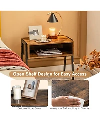 Sugift 2 Pieces Stackable Night Stand Bedside End Table Set
