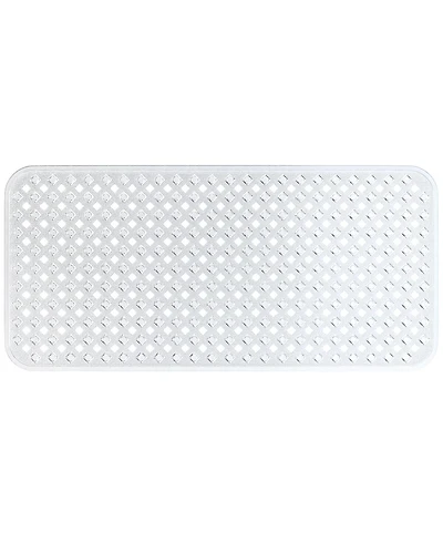 Clara Clark Non-Slip Suctioned Bathtub Mat with Drainage Holes - Durable & Machine Washable - Clear - 35"x16"