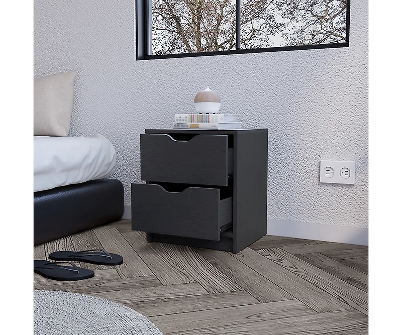 Streamdale Nightstand Gandu, Two Drawers, Finish