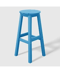WestinTrends 29" Hdpe Outdoor Patio Round Bar Stool Set of 2
