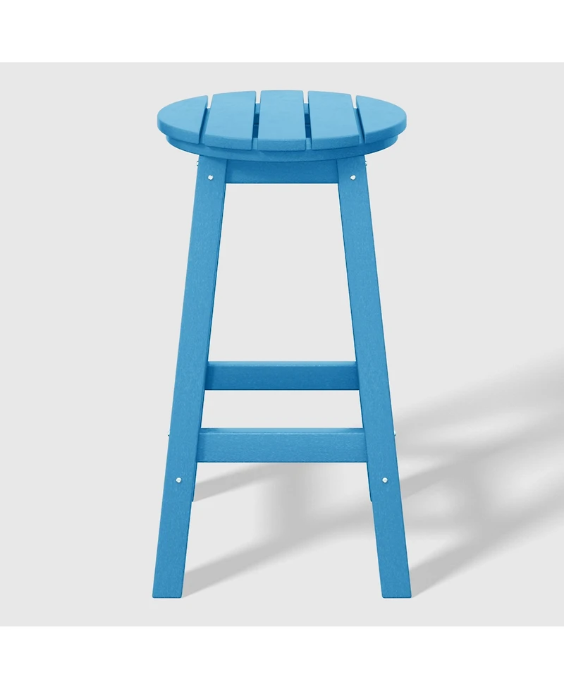 WestinTrends 24" Hdpe Outdoor Patio Round Counter Height Stool Set of 3