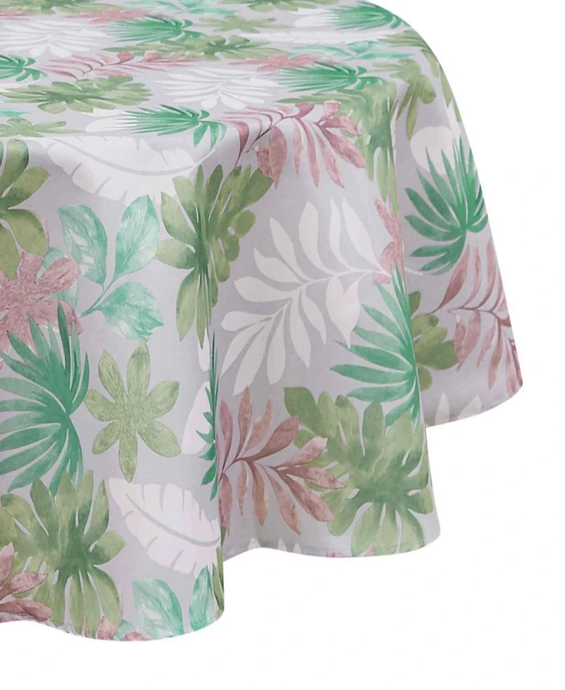 Izod Cove Palm Water-Resistant Indoor and Outdoor Tablecloth, 70" Round