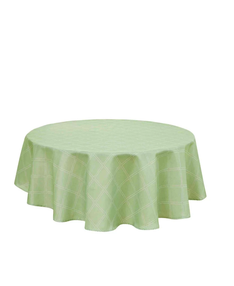 Izod Harbor Trellis Water-Resistant Indoor and Outdoor Tablecloth, 70" Round