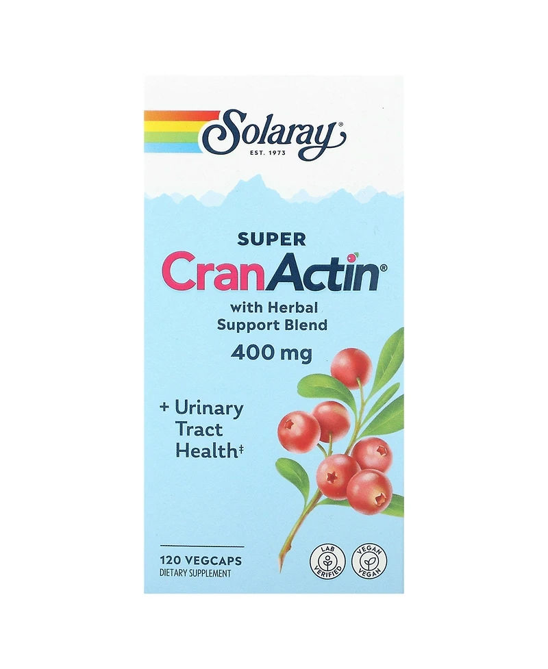 Solaray Super CranActin with Herbal Support Blend 400 mg