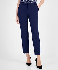 Anne Klein Women's Grace Mid Rise Straight-Leg Ankle Pants