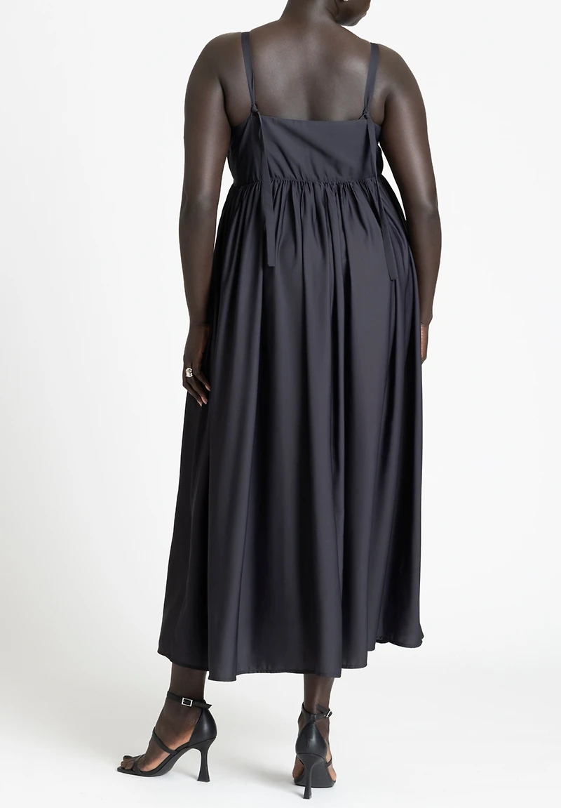 Eloquii Plus Size Printed Flower Maxi Dress