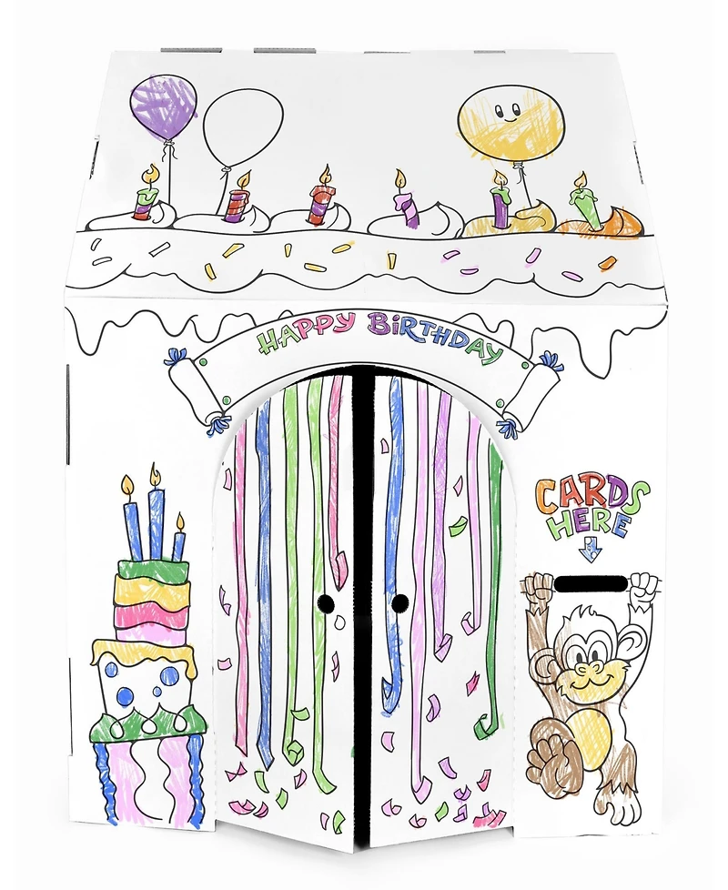 Easy Playhouse Birthday Cardboard Craft Fort