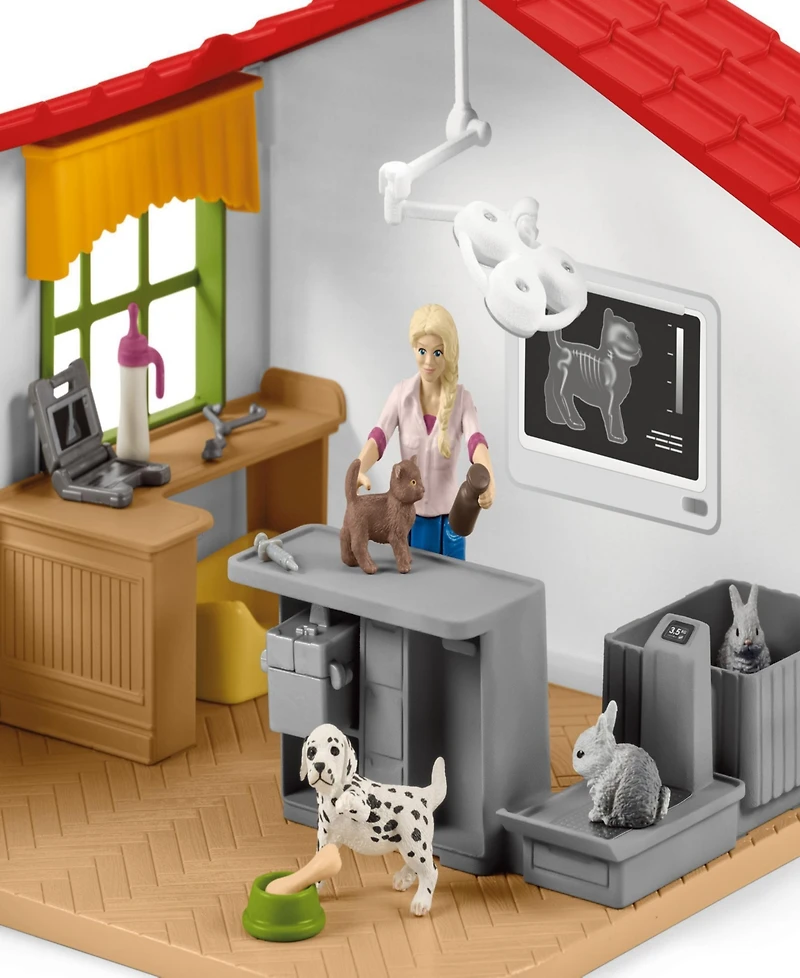 Schleich Farm World Veterinarian Practice With Pets Playset