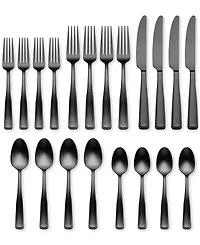 Oneida Reid Black 20-Pc. Flatware Set, Service for 4
