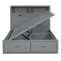 Streamdale Queen Hydraulic Bed w/ Led & Storage