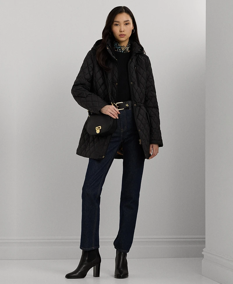 Lauren Ralph Women's Hooded Anorak Quilted Coat