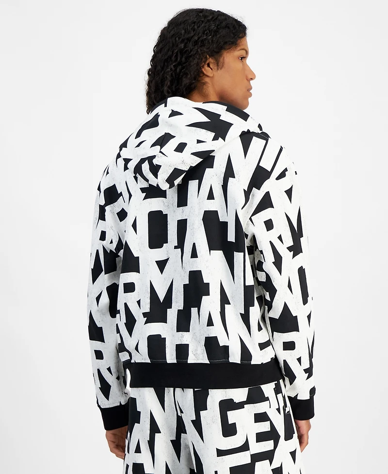 A|X Armani Exchange Men's Long Sleeve Logo Print Hoodie