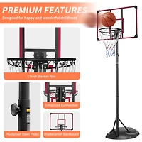 Streamdale Grow-with-Kids Adjustable Basketball Hoop for Indoor and Outdoor Play