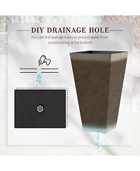 Versatile Matte-Finish Planter Pots Indoor/Outdoor, Self-Draining, Weather-Resistant