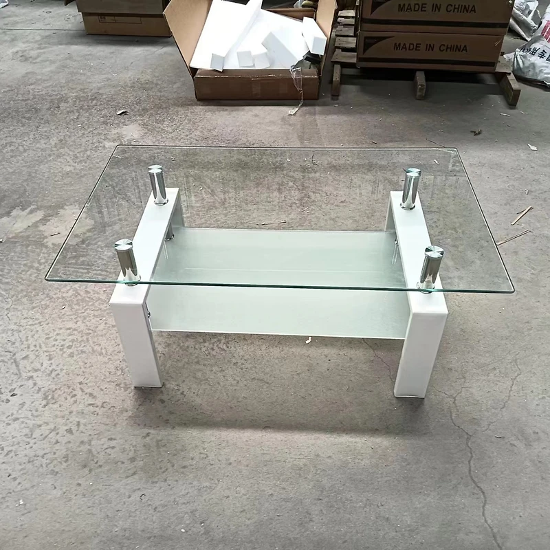 Streamdale Clear Glass Coffee Table (2-Tier)