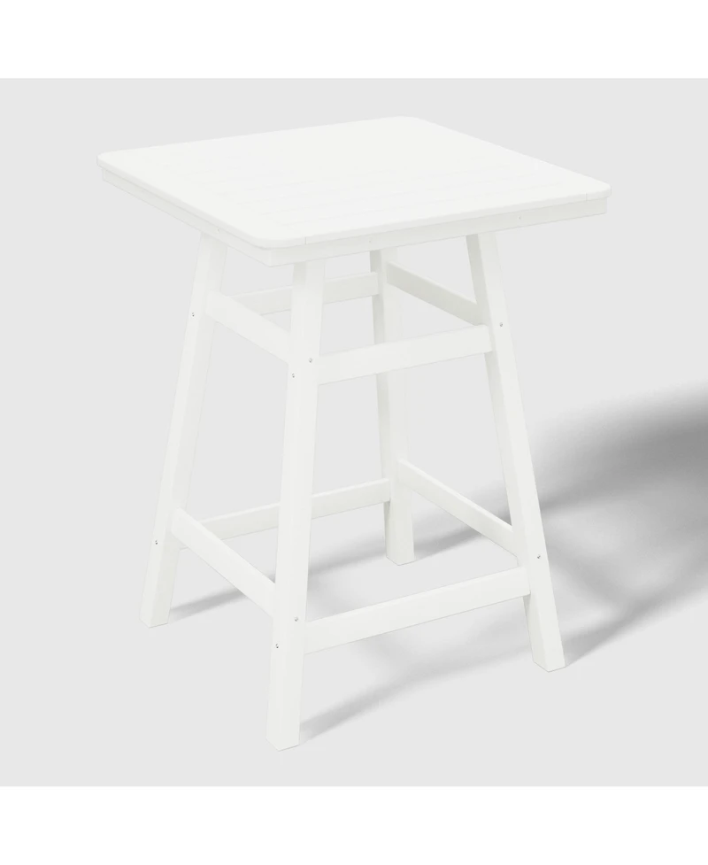 WestinTrends 5-Piece Hdpe Outdoor Patio Dining Bar Bistro Table Set with Counter High Stools